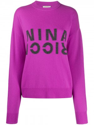 Джемпер с логотипом Nina Ricci. Цвет: фиолетовый
