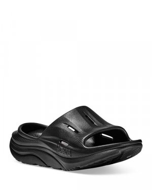 Мужские сандалии без шнуровки ORA Slide 3 для восстановления , цвет Black HOKA