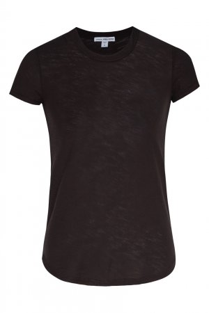 Темно-серая хлопковая футболка James Perse. Цвет: серый