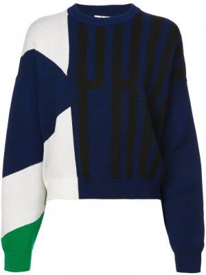 Жаккардовый свитер PSWL Proenza Schouler. Цвет: синий