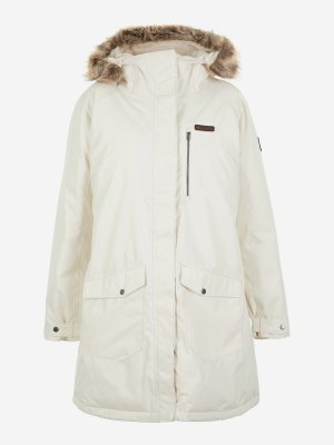 Куртка утепленная женская Suttle Mountain Long Insulated Jacket, Plus Size, Белый Columbia. Цвет: белый