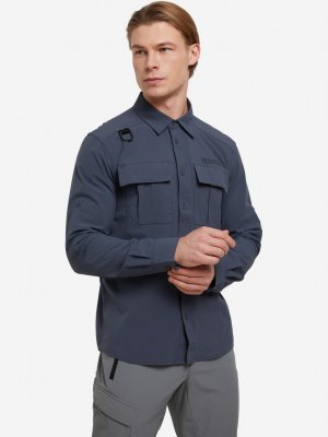 Рубашка мужская , Синий Geotech. Цвет: синий