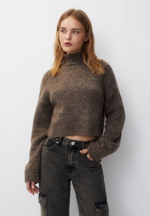 Вязаный свитер TURTLENECK PULL&BEAR, цвет light brown Pull&Bear