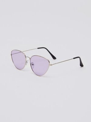 Солнцезащитные очки с цепочкой zolla. Цвет: розовый