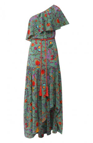 Шелковое платье Lazul. Цвет: разноцветный