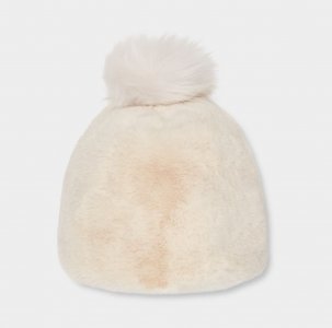 Зимняя шапка Faux Fur Beanie W Pom , белый UGG