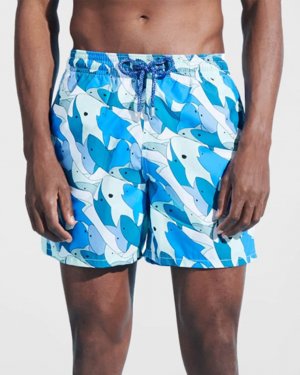 Мужские плавательные шорты большого размера с принтом акулы Vilebrequin