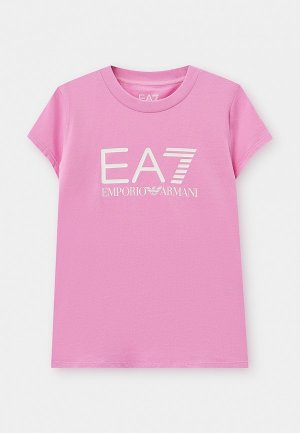 Футболка EA7. Цвет: розовый