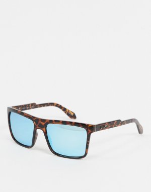 Квадратные солнцезащитные очки в черепаховой оправе Quay let it run-Синий Australia