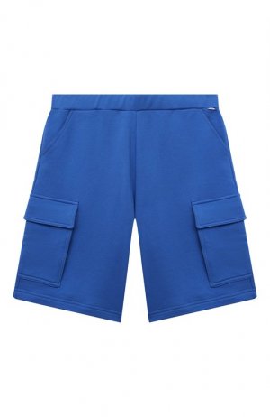 Хлопковые шорты-карго Il Gufo. Цвет: синий