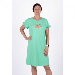 Сорочка , короткий рукав, трикотажная, размер 54, зеленый Свiтанак. Цвет: зеленый