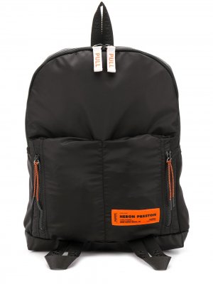 Рюкзак с вышитым логотипом Heron Preston. Цвет: черный