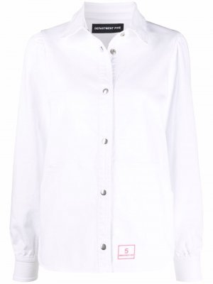 Куртка-рубашка с нашивкой-логотипом Department 5. Цвет: белый