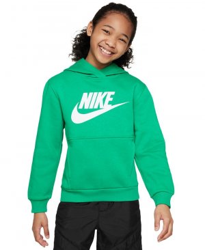 Флисовая толстовка Club для спортивной одежды больших детей , зеленый Nike