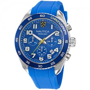 Наручные часы NAPKBS225 Nautica. Цвет: голубой/серебристый/синий