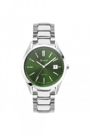 Классические аналоговые кварцевые часы из нержавеющей стали для женщин на каждый день — 74007 , зеленый Accurist