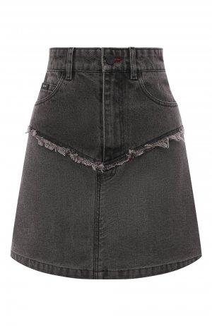 Джинсовая юбка BLCV. Цвет: серый