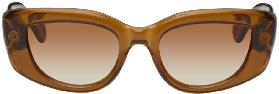 Коричневые солнцезащитные очки «кошачий глаз» Lanvin