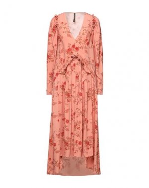 Платье миди MOTHER OF PEARL. Цвет: лососево-розовый