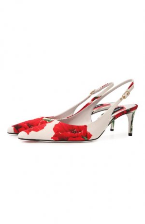 Текстильные туфли Lollo Dolce & Gabbana. Цвет: красный