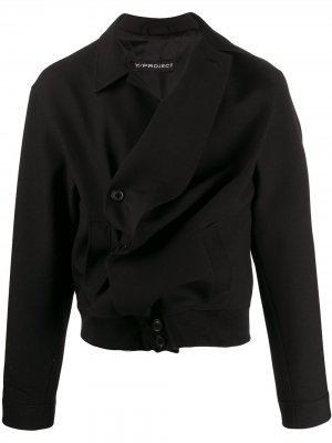 Драпированная куртка Y/Project. Цвет: черный