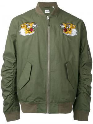 Куртка-бомбер Tigers Edwin. Цвет: зелёный