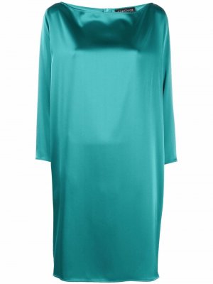 Короткое платье-трапеция с длинными рукавами Gianluca Capannolo. Цвет: зеленый
