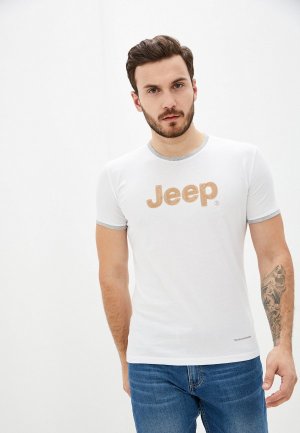 Футболка Jeep. Цвет: белый