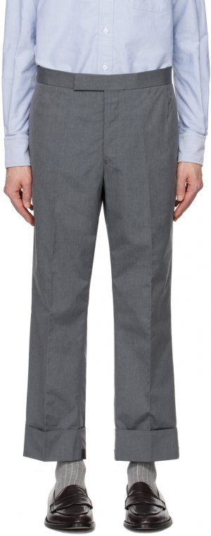 Серые классические брюки Thom Browne