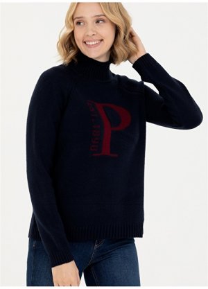 Полуводолазка стандартного кроя, темно-синий свитер для женщин U.S. Polo Assn.