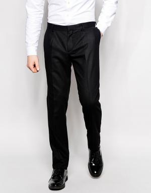 Зауженные брюки со стрелками из шерсти премиум-класса Peter Werth. Цвет: черный