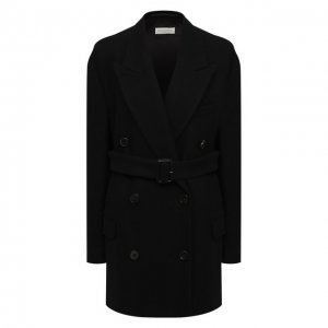 Шерстяное пальто Dries Van Noten. Цвет: чёрный