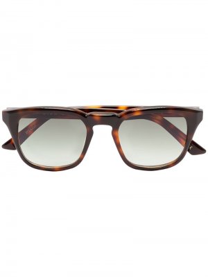 Солнцезащитные очки черепаховой расцветки Kirk Originals. Цвет: коричневый