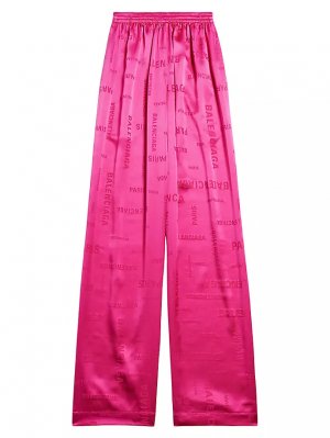 Спортивные брюки из струящейся ткани Bal Paris Allover , цвет fushia Balenciaga