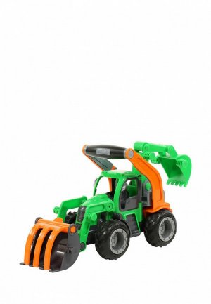 Игрушка Wader ГрипТрак, трактор-погрузчик с ковшом (в коробке). Цвет: зеленый