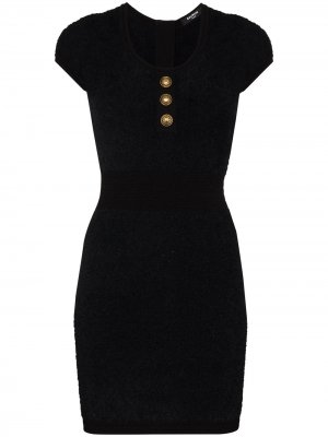 Облегающее платье мини Balmain. Цвет: черный