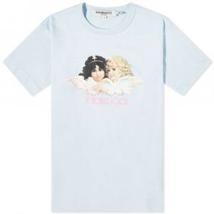 Классическая футболка с ангелом , синий Fiorucci