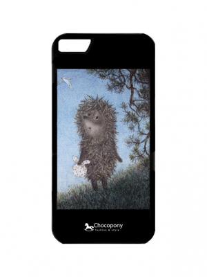 Чехол для iPhone 7  Ежик в сумерках Арт. Black7-114 Chocopony. Цвет: черный