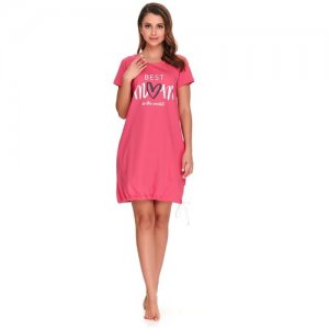 Сорочка, застежка молния, короткий рукав, размер S, розовый Doctor Nap. Цвет: розовый