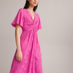 Платье LaRedoute. Цвет: розовый