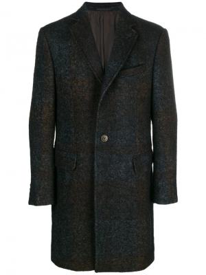 Однобортное пальто Z Zegna. Цвет: коричневый