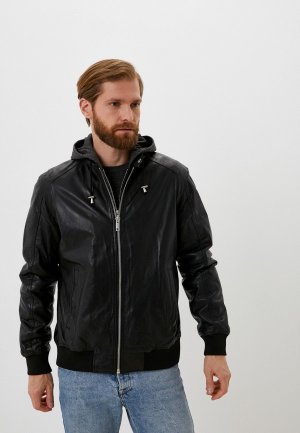 Куртка кожаная Jorg Weber. Цвет: черный
