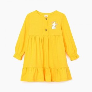 Платье для девочки, цвет жёлтый, рост 104см Ивашка. Цвет: желтый