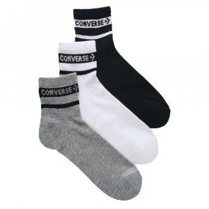 Набор из 3 мужских носков длиной до четверти , черный Converse