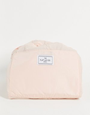 Большая косметичка нежно-розового цвета на кулиске Flat Lay Co. (Blush Pink)-Разноцветный Company