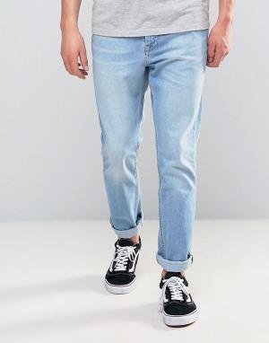 Суженные книзу джинсы в стиле 90-х Kubban. Цвет: синий