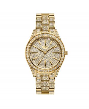 Женские часы Cristal Diamond (1/8 карата t.w.) из нержавеющей стали с позолотой 18 карат 38 мм , золотой Jbw