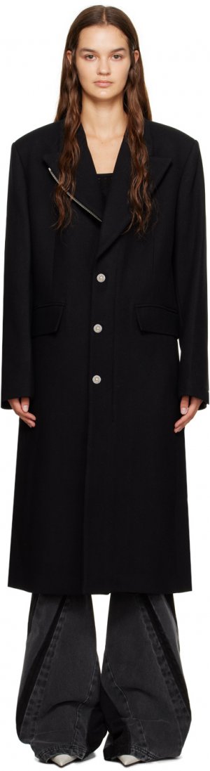 Черное пальто с лацканами Arrow Dion Lee