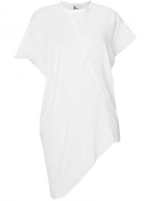 Полупрозрачная футболка с драпировкой Lost & Found Ria Dunn. Цвет: белый