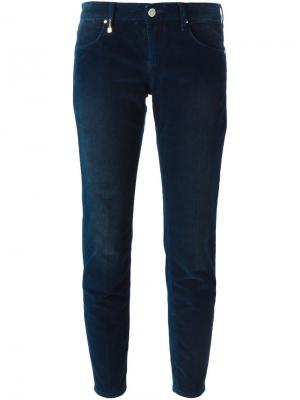 Укороченные вельветовые брюки Mauro Grifoni. Цвет: синий